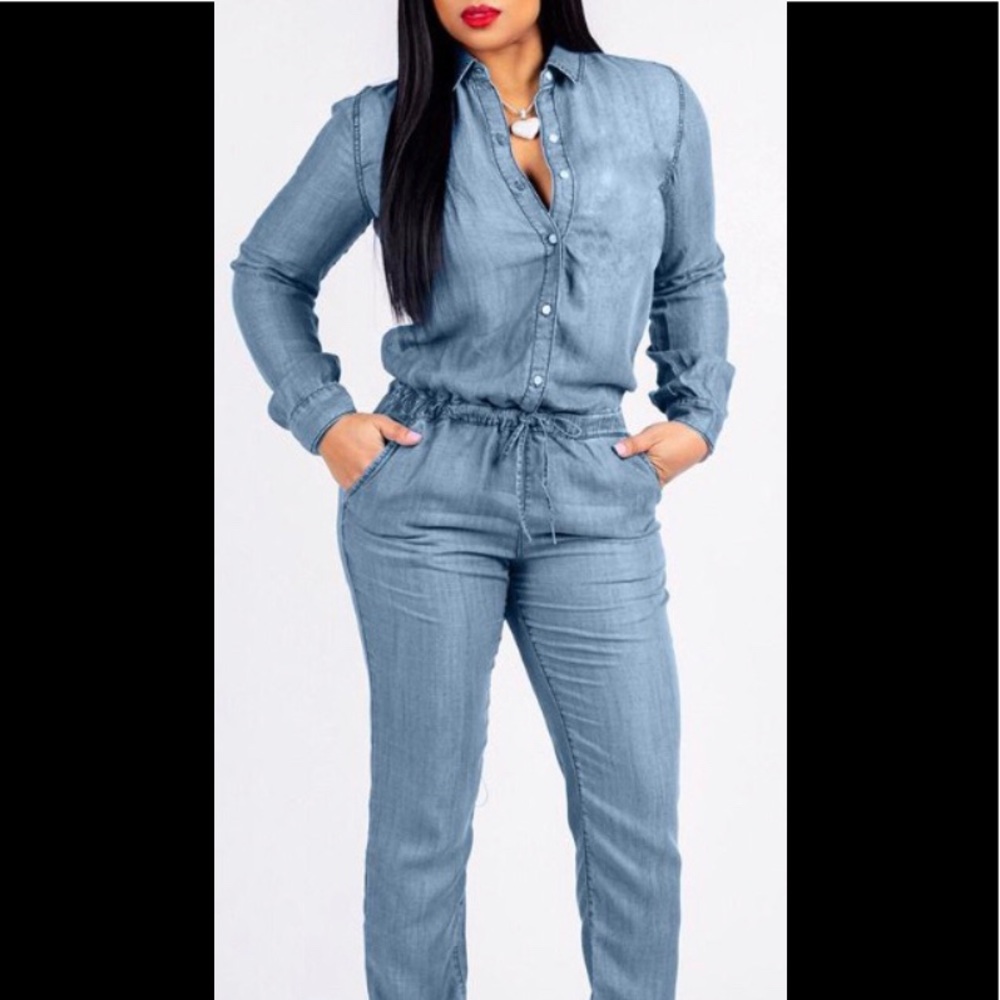 Denim Romper